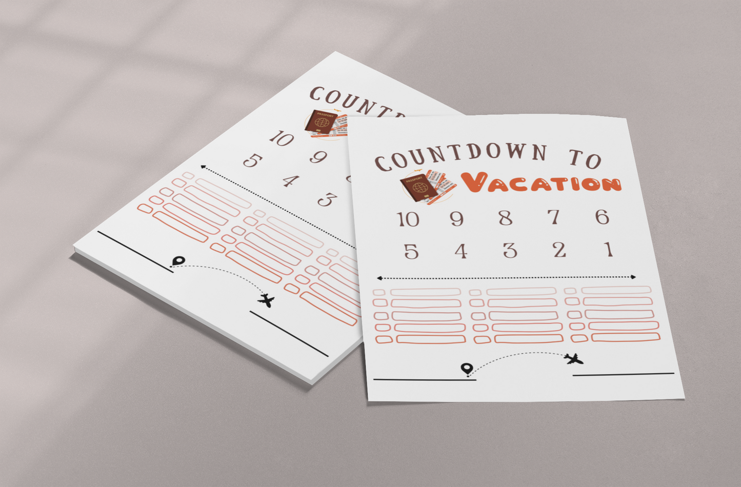 Countdown to Vacation Checklist - 2-pack - digital download