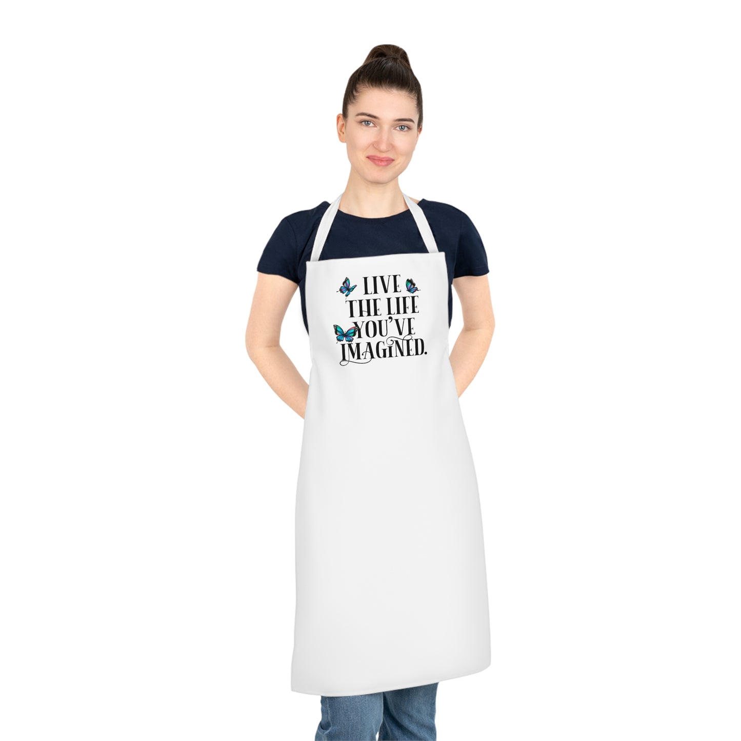 "Live the Life You've Imagined" - Chef's Apron - Adult - White