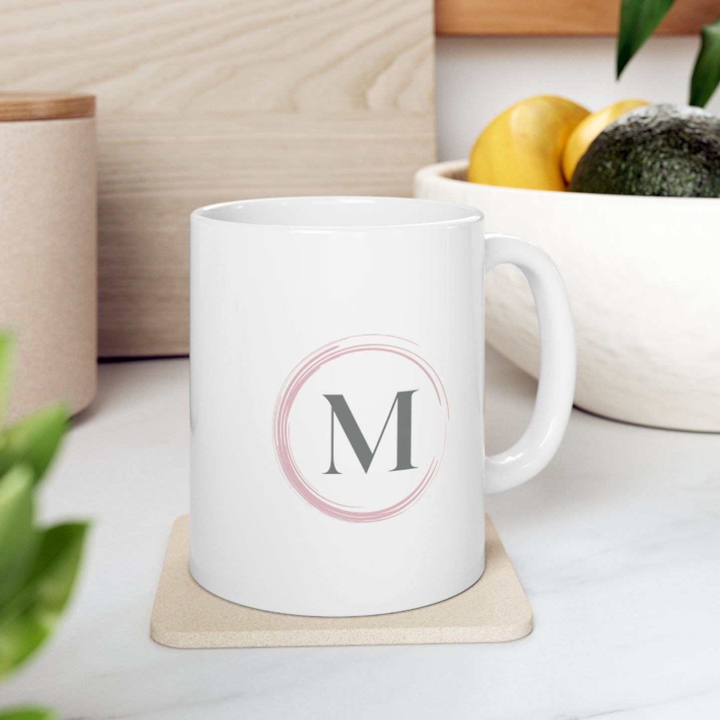 My CEO Life - Ceramic Mug 11oz - Monogram - M  - white