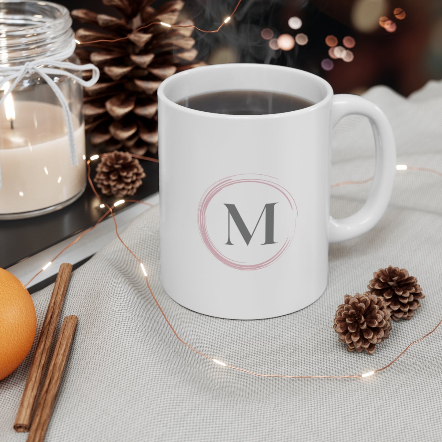 My CEO Life - Ceramic Mug 11oz - Monogram - M  - white