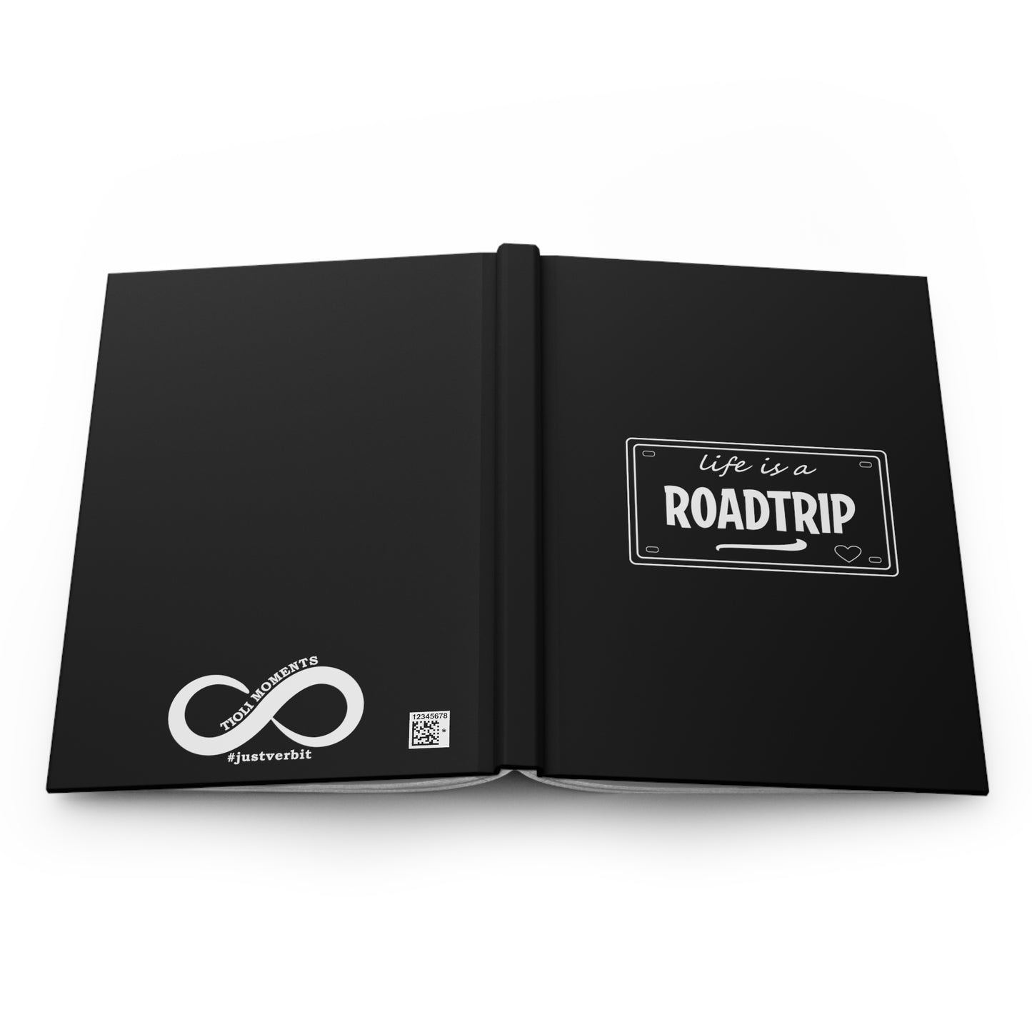 Life is a Road Trip - Hardcover Journal - Black