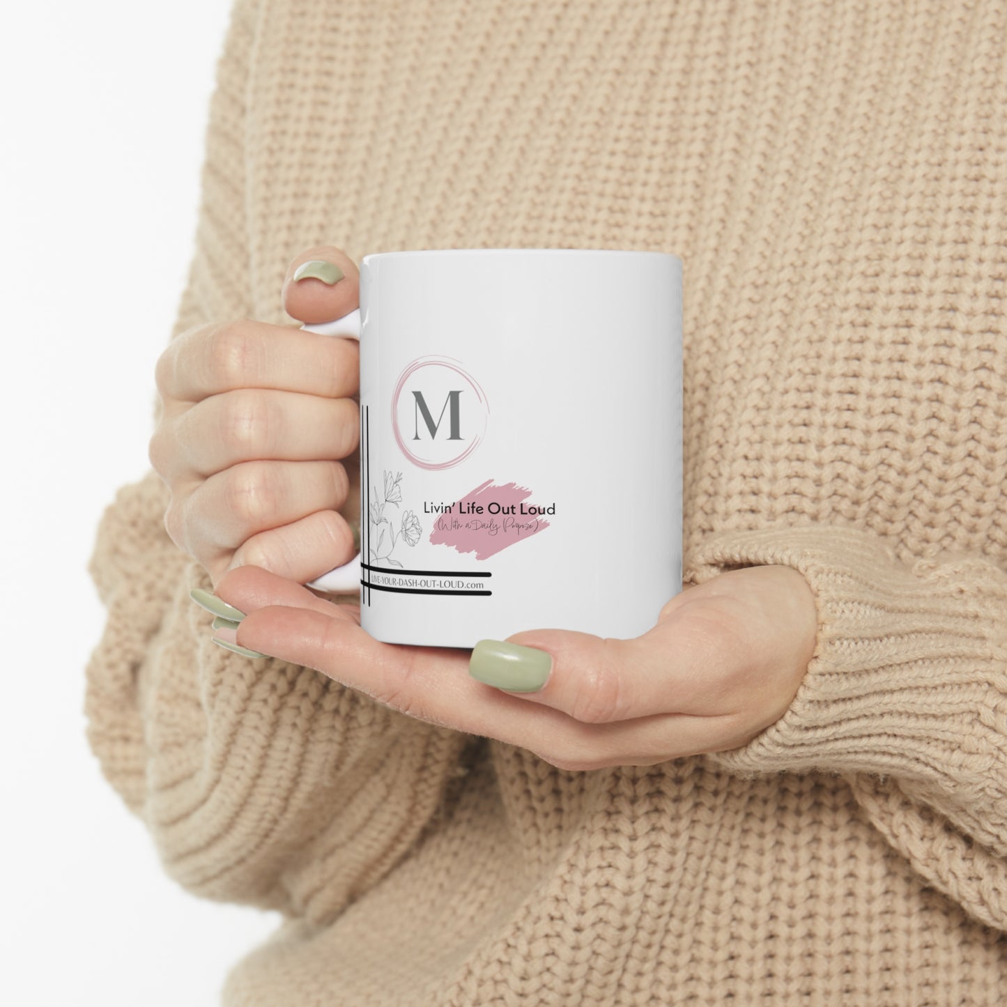 My CEO Life - Ceramic Mug 11oz - Monogram - M  - white