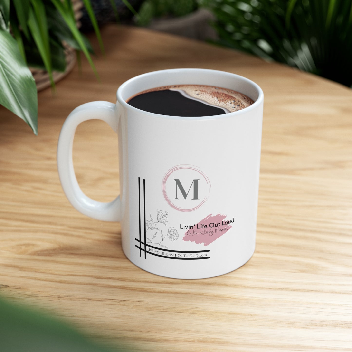 My CEO Life - Ceramic Mug 11oz - Monogram - M  - white