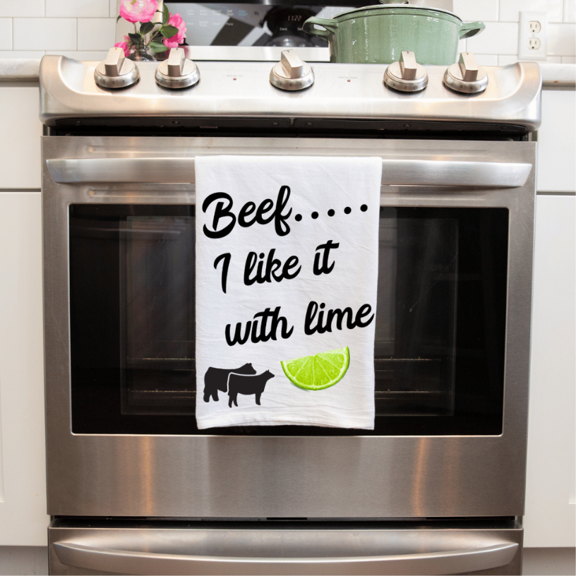 Bundle: Beef - I Like It With A Side of Lime - Kitchen Towel | 10 Beef Recipe Pack - eBook - Fall