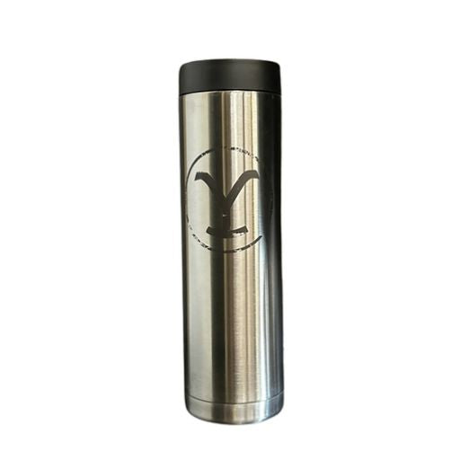 Insulated 2-Can (12 oz or 16 oz) Beverage Holder | Yellowstone | Stainless Steel and Black