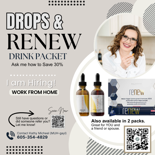 Renew Drink Packet - 1 Box (28 day supply) + Slenderiiz Drops - 1 Box Bundle