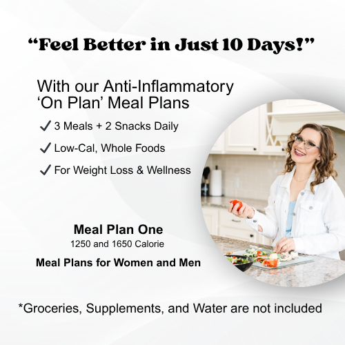 Meal Plan One - 10 days with 1250 calories and 1650 calories (2 PDFs)