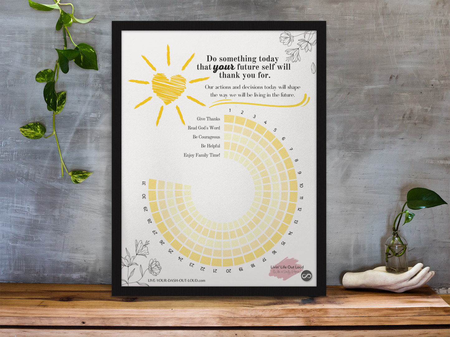 Sunshine – Give Thanks Habit Tracker