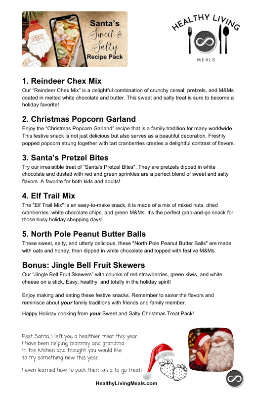 Sweet and Salty Treat Recipe Pack | Holiday Meal and Treat Series - Christmas -1