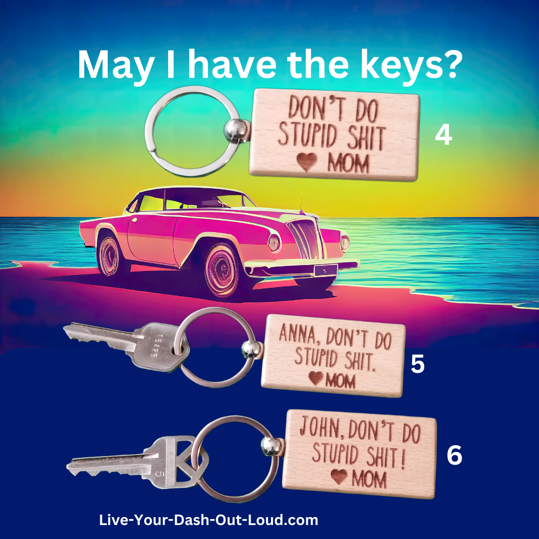 Don't Do Stupid Shit - wooden key chains - Silver/Bamboo