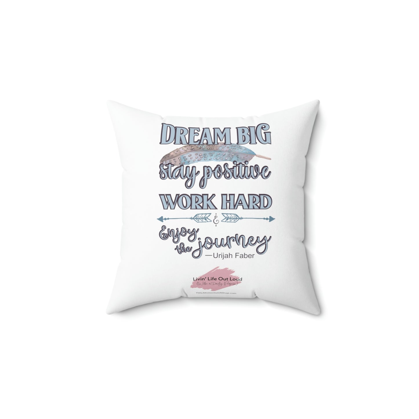 Dream Big - Faux Suede Square Pillow